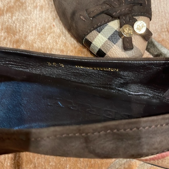 Burberry Beige/brown Nova Check Canvas and suede Ballet flats - Picture 3 of 10